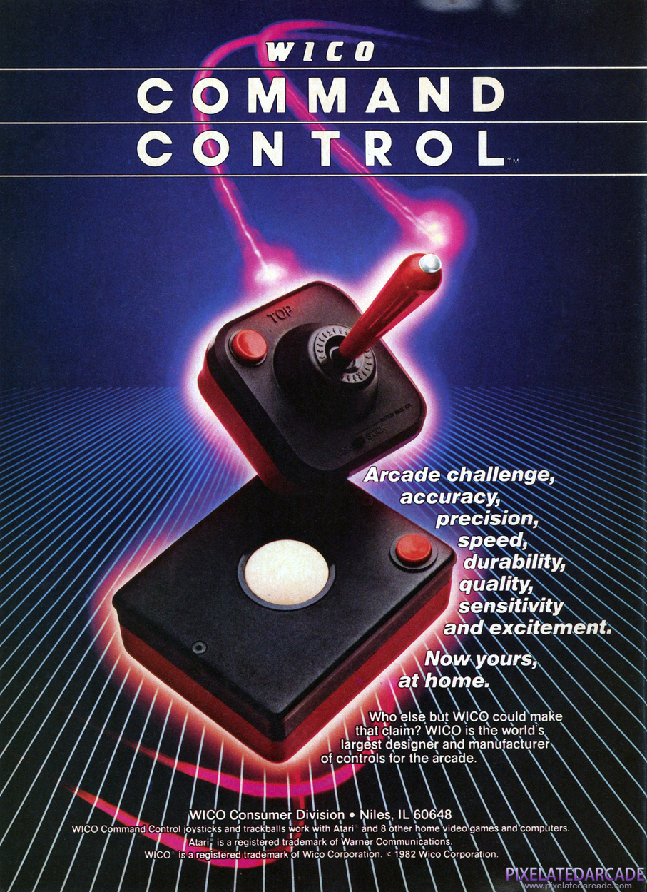 Wico Command Control Joystick Advertisement: January 1983 magazine ad
