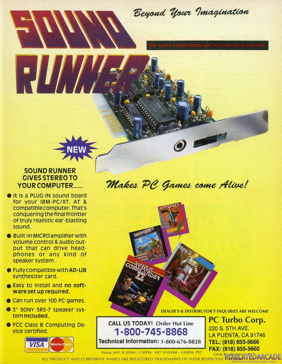 Sound Runner Advertisement: June 1992 magazine ad