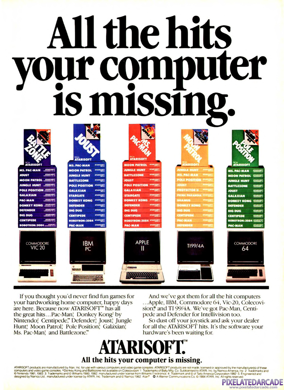 Atarisoft Advertisement: July 1984 magazine ad