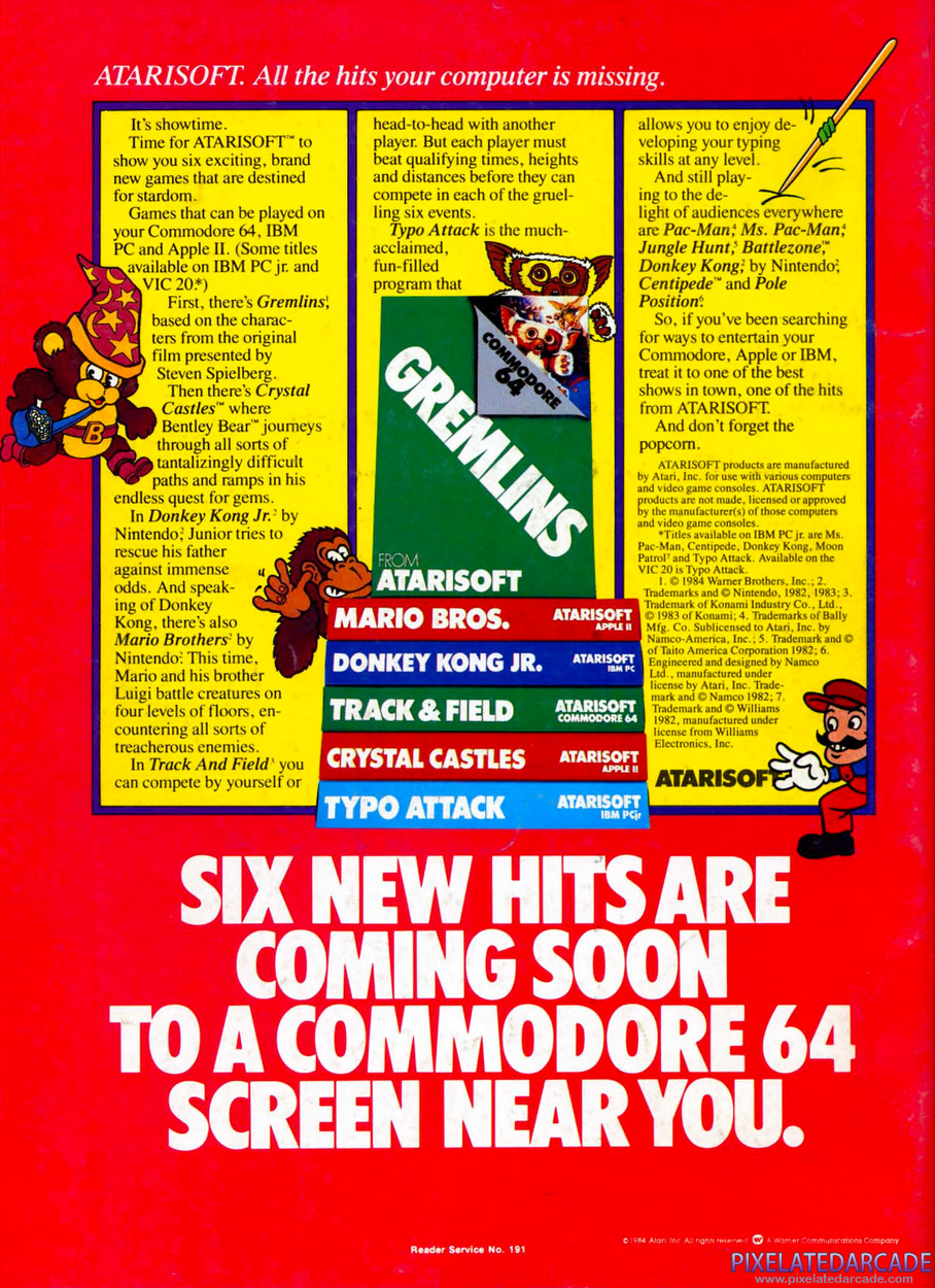 Atarisoft Advertisement: September 1984 magazine ad