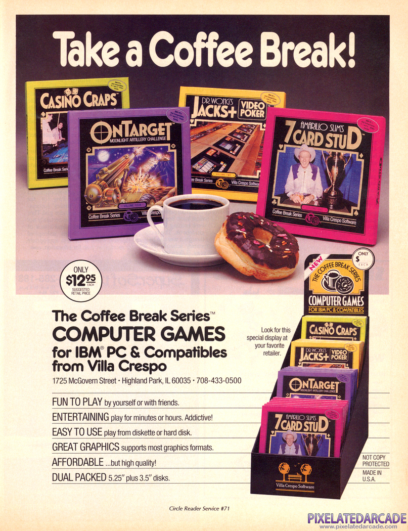 Coffee Break Series Advertisement: September 1992 magazine ad
