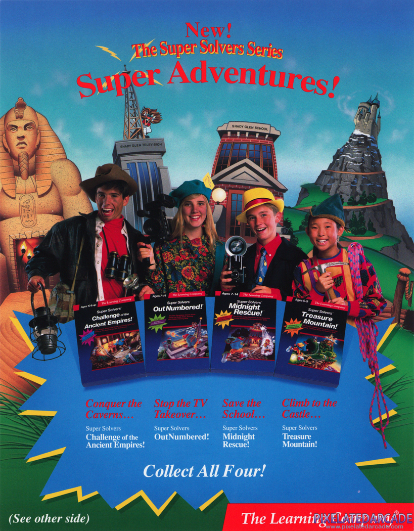 Super Solvers Series Advertisement: 1990 flyer - Front
