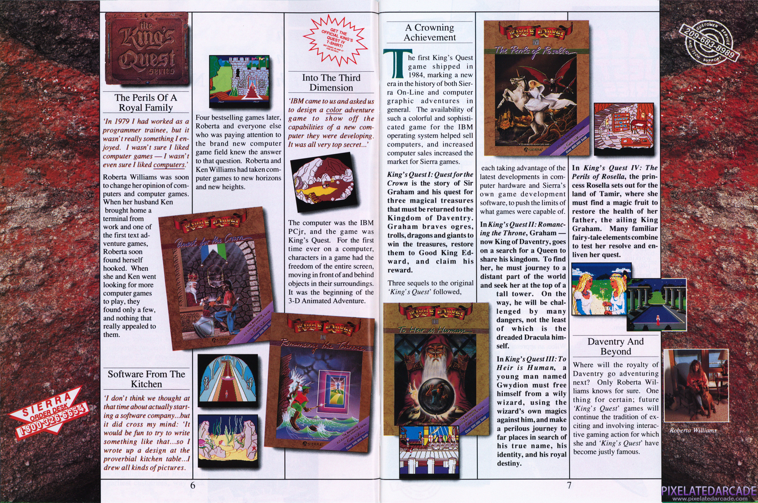 King's Quest Series Advertisement: Sierra Tenth Anniversary product catalog