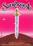 Swordquest on the back of the Atari Force comic book