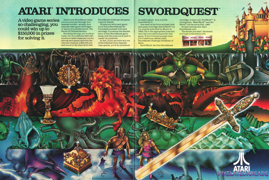 Swordquest Series Advertisement: January 1983 magazine ad