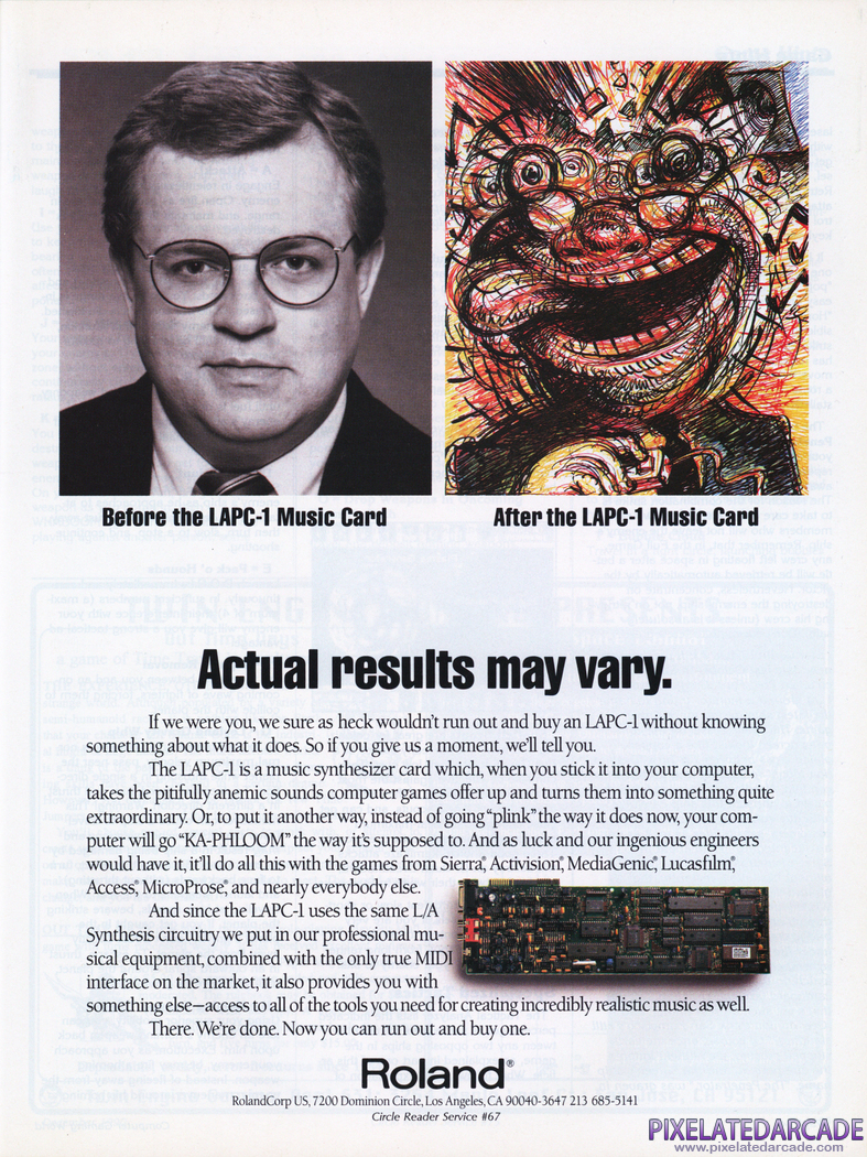 Roland MT-32/LAPC-I Advertisement: December 1990 magazine ad