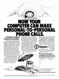 Hayes Modem May - June 1982 magazine ad
