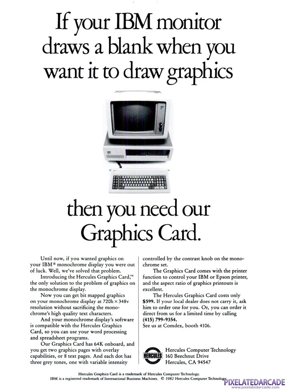 Hercules Advertisement: November 1982 magazine ad