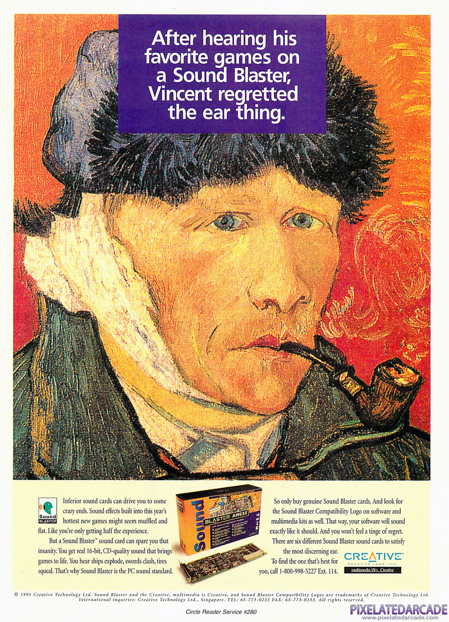 Sound Blaster AWE32 Advertisement: May 1995 magazine ad