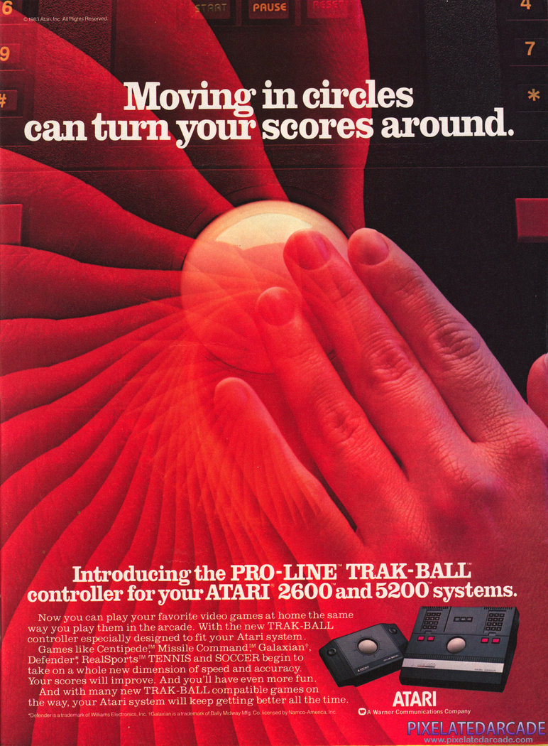 Trak-Ball Controller Advertisement: 1983 magazine ad