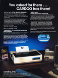 Cardco, Inc. printer 1985 magazine ad