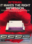 Riteman January 1985 printer ad