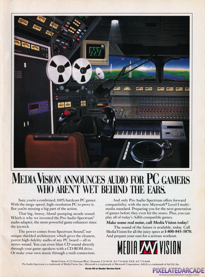 Pro Audio Spectrum Advertisement: April 1991 magazine ad