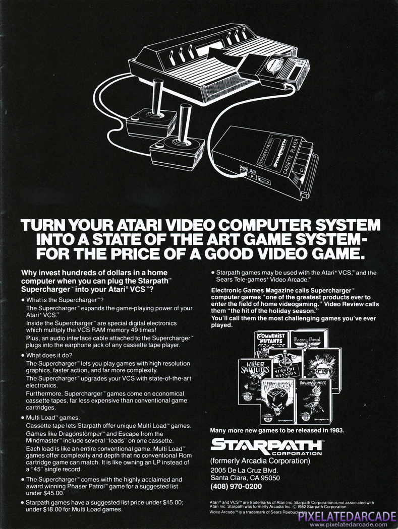 Starpath Supercharger Advertisement: July 1983 magazine ad
