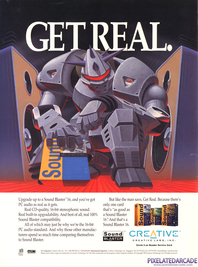 Sound Blaster 16 Advertisement: November 1993 magazine ad