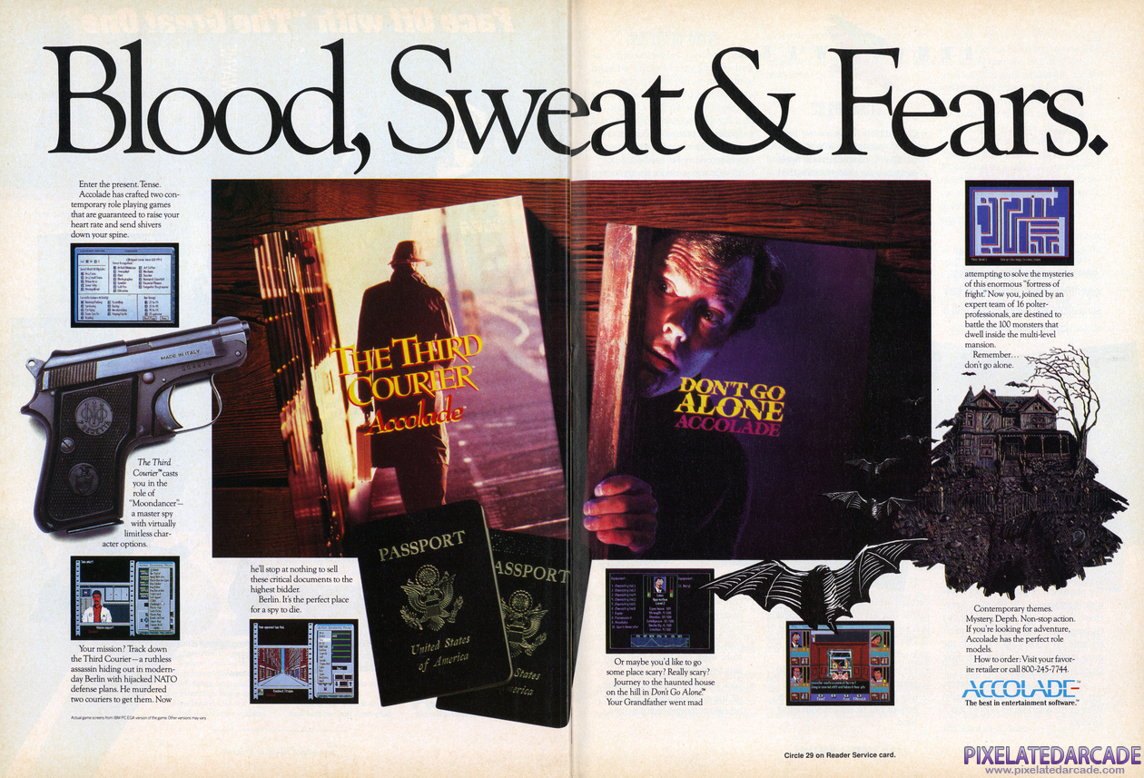  Advertisement: Accolade December 1989 magazine ad