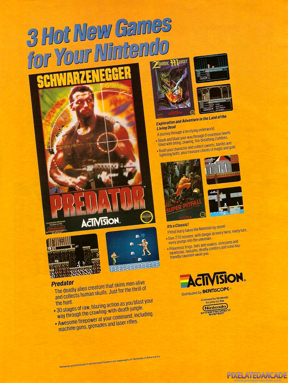 Super Pitfall Advertisement: Activision Summer 1988 magazine ad