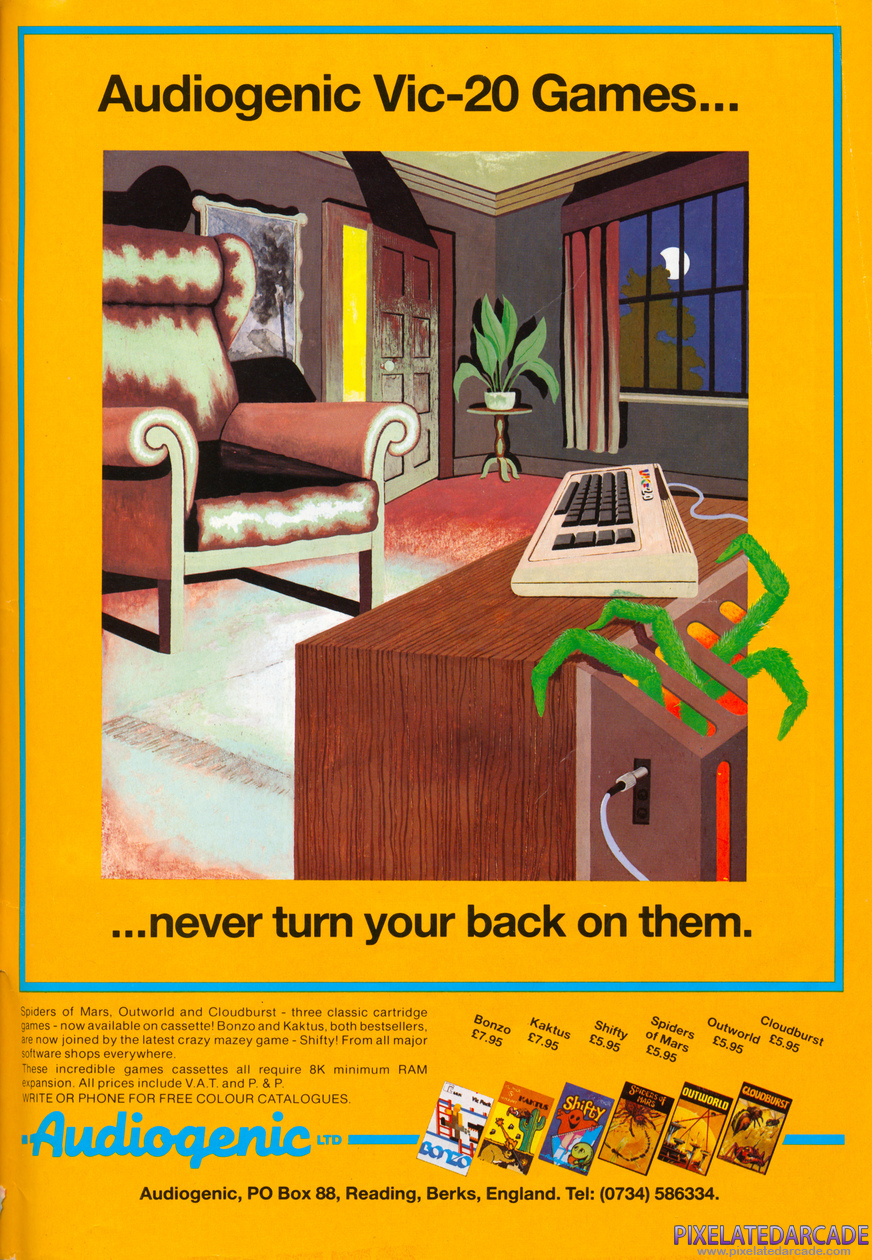 Audiogenic Ltd. Advertisement: Audiogenic Ltd. April 1984 magazine ad