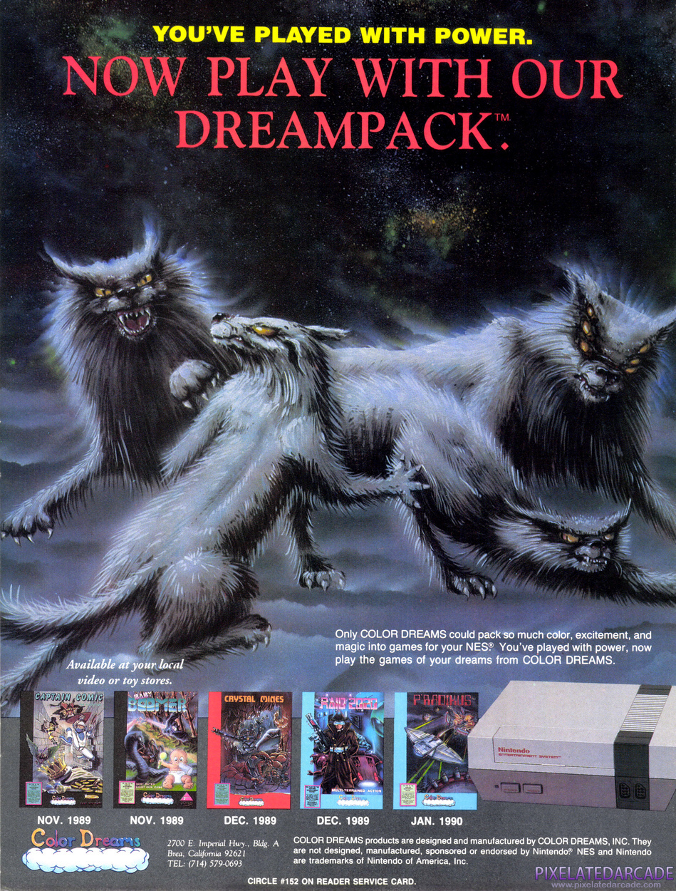 Raid 2020 Advertisement: Color Dreams February 1990 magazine ad