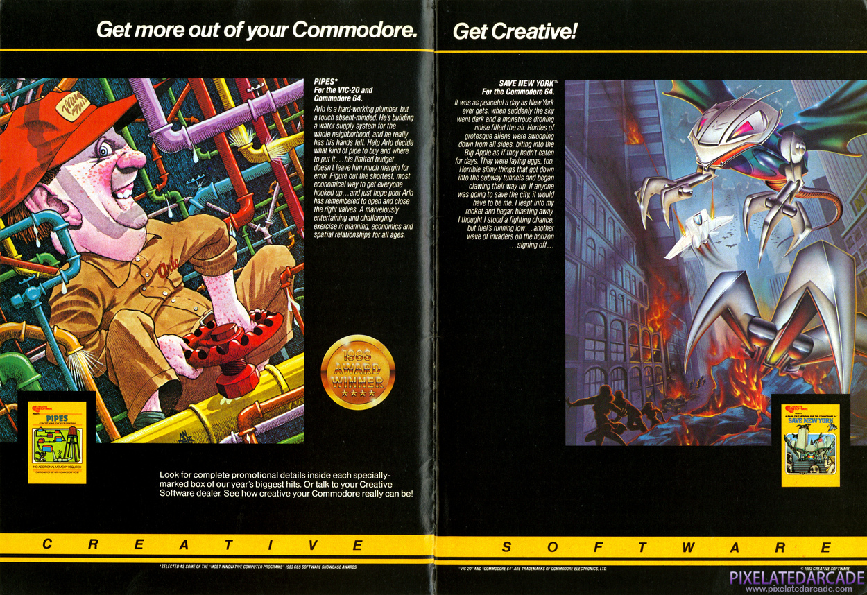 Save New York Advertisement: Creative Software December 1983 magazine ad