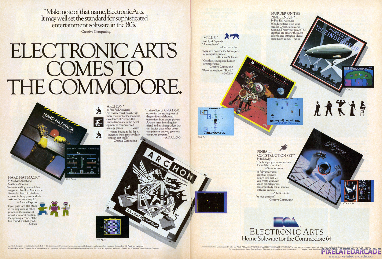 Electronic Arts, Inc. Advertisement: Electronic Arts January 1984 magazine ad