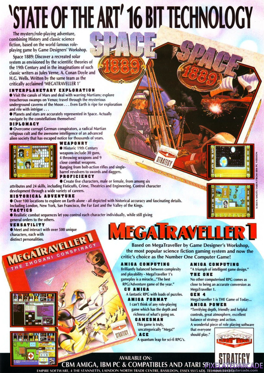 MegaTraveller 1: The Zhodani Conspiracy Advertisement: Empire Software October 1991 magazine ad