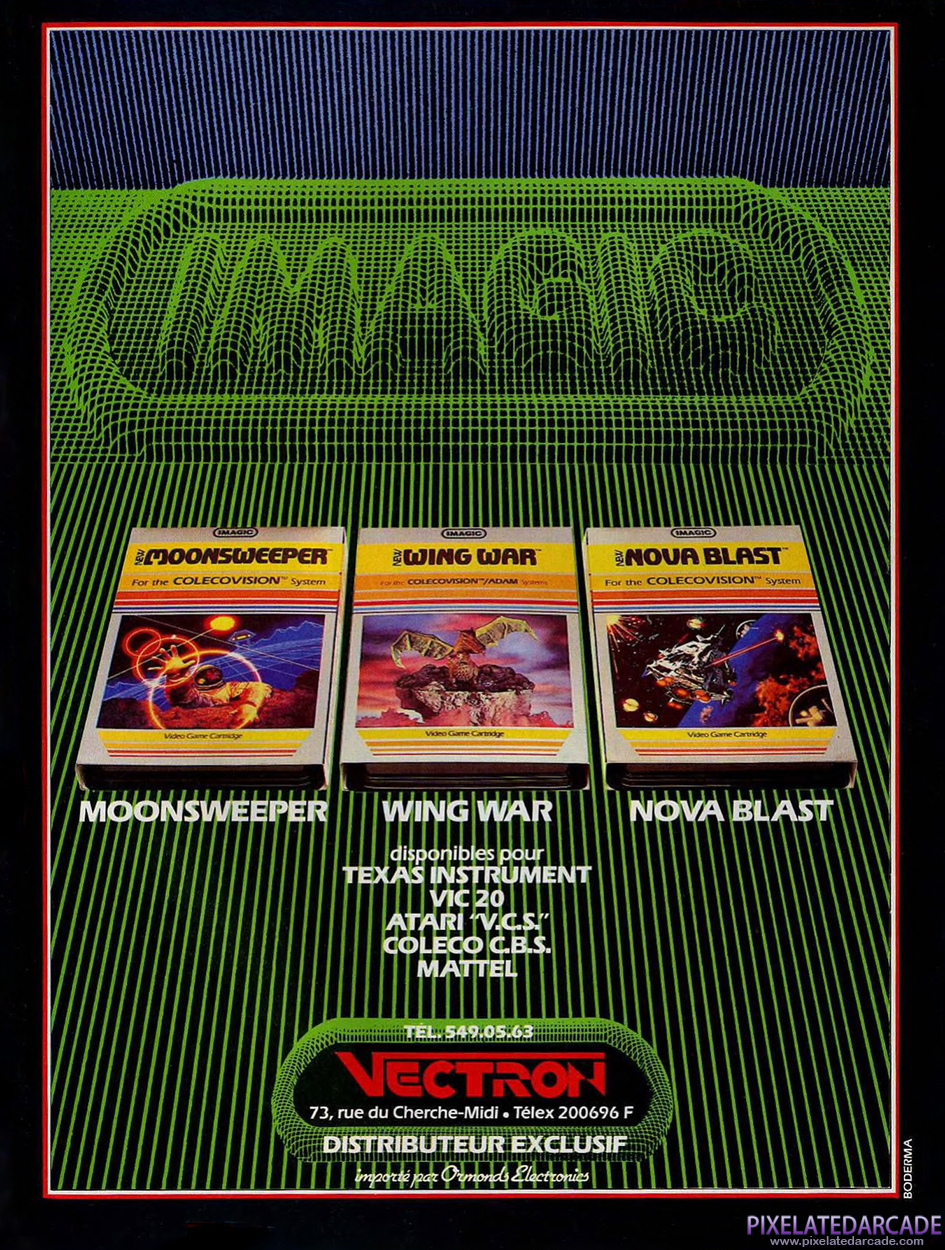 Nova Blast Advertisement: Imagic/Vectron June 1984 magazine ad (French)