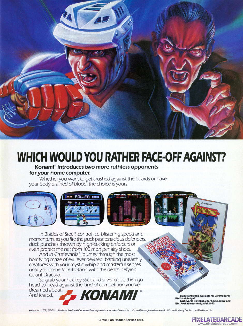  Advertisement: Konami April 1990 magazine ad