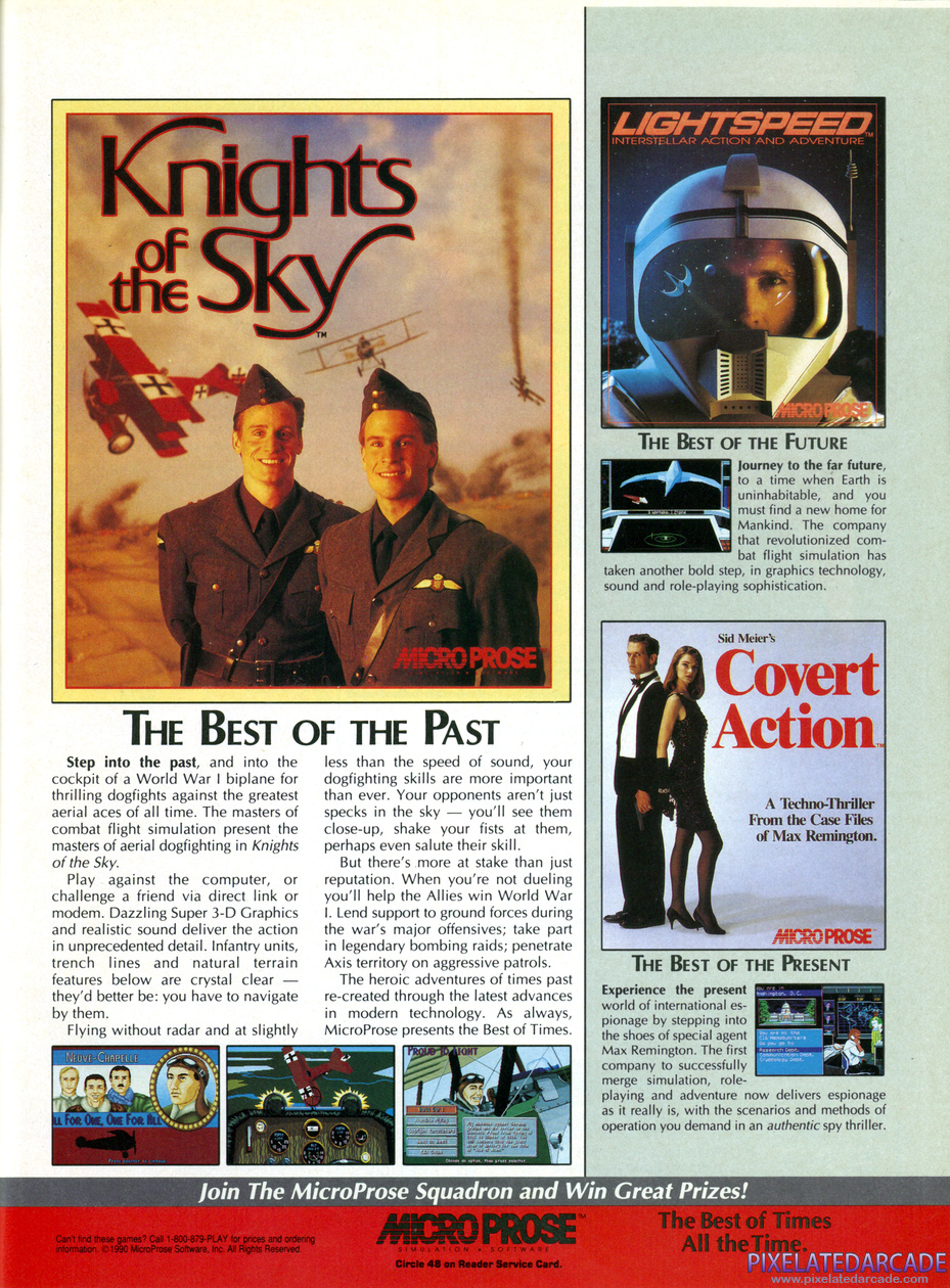 Lightspeed Advertisement: MicroProse January 1991 magazine ad