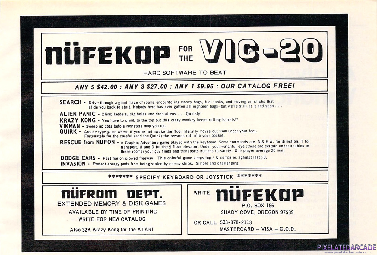 Dodge Cars Advertisement: Nufekop June 1982 magazine ad