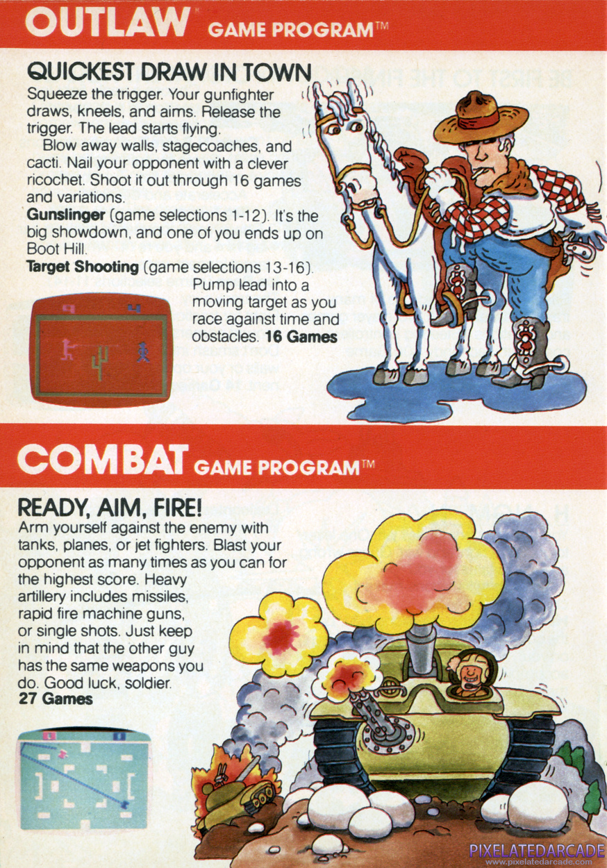 Outlaw Advertisement: Atari 1981 product catalog