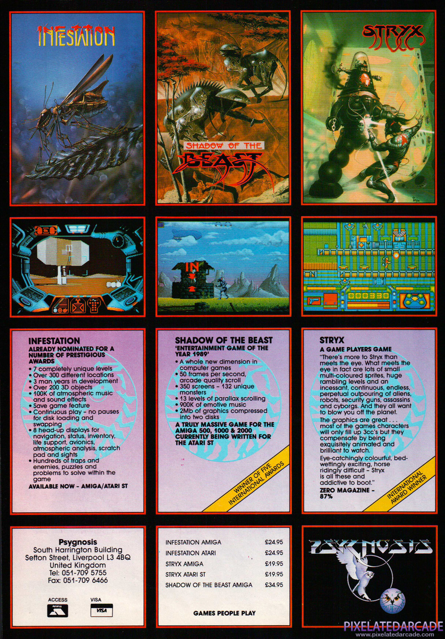 Shadow of the Beast Advertisement: Psygnosis May 1990 magazine ad