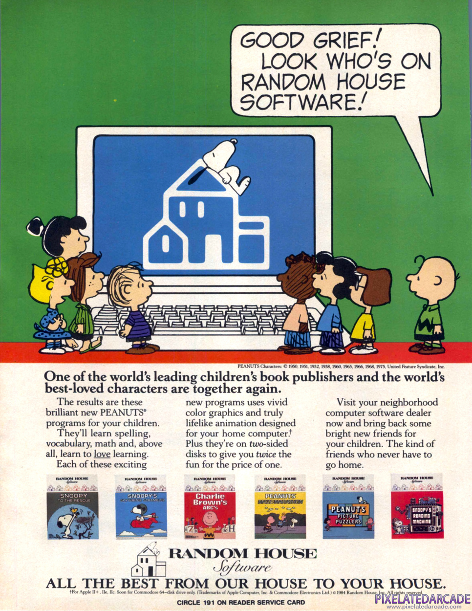 Charlie Brown's ABC's Advertisement: Random House October 1984 magazine ad