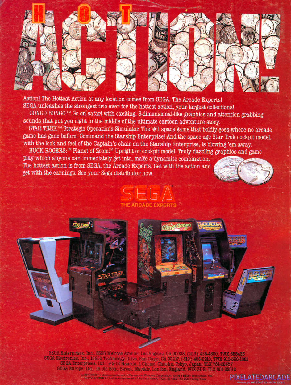 Star Trek: Strategic Operations Simulator Advertisement: SEGA July 1983 flyer