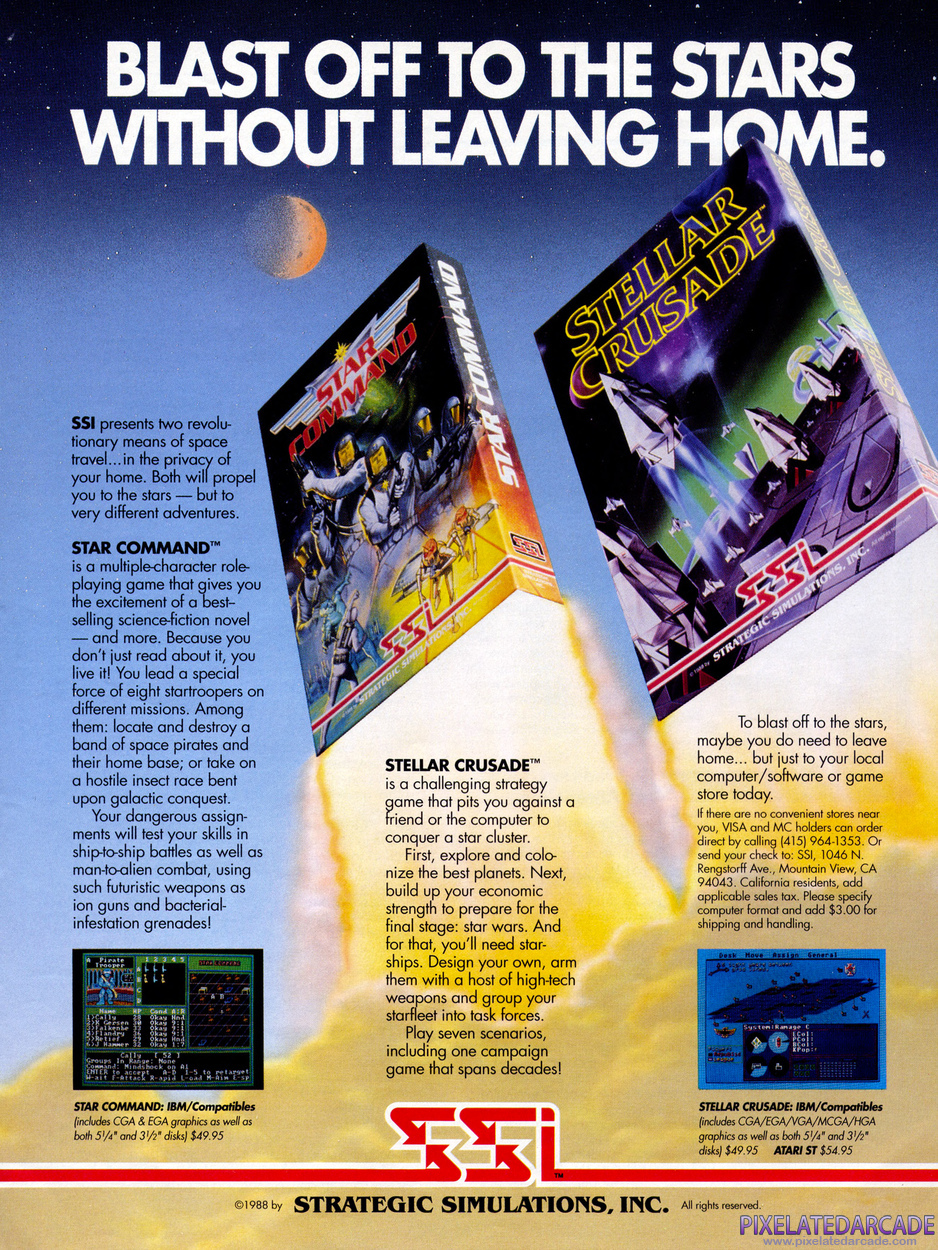 Strategic Simulations, Inc. Advertisement: SSI June 1988 magazine ad