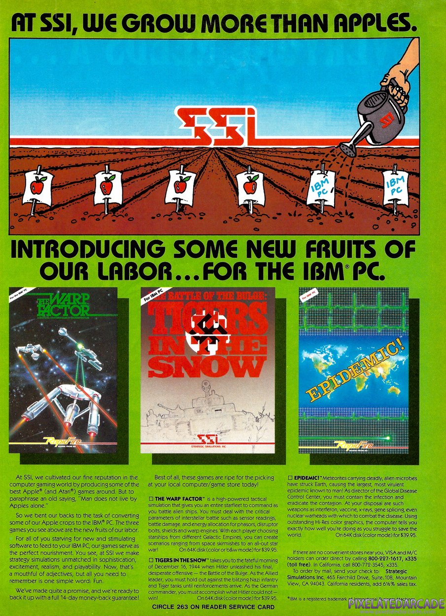 The Battle of the Bulge: Tigers in the Snow Advertisement: SSI March 1983 magazine ad