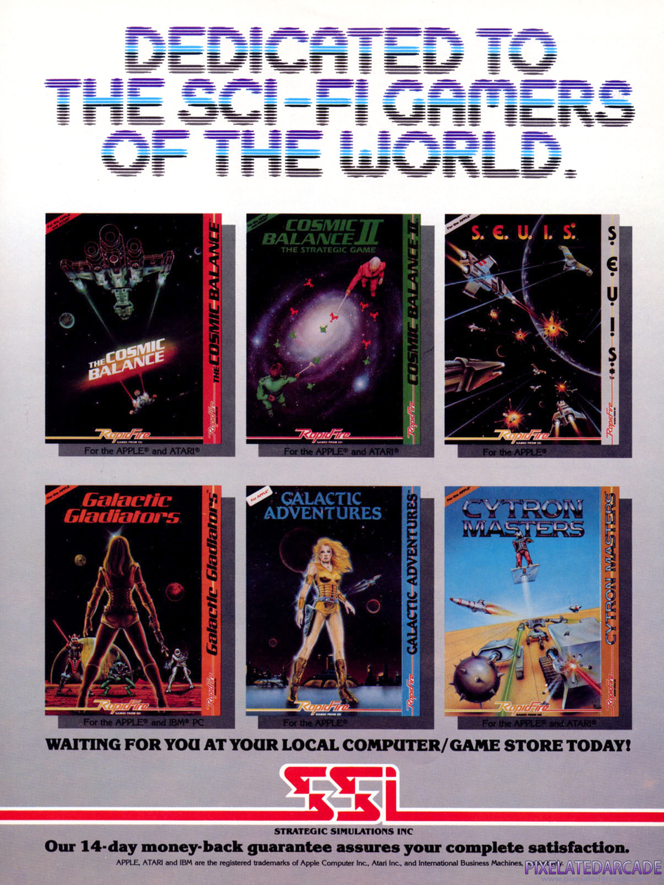 Galactic Adventures Advertisement: SSI May 1983 magazine ad