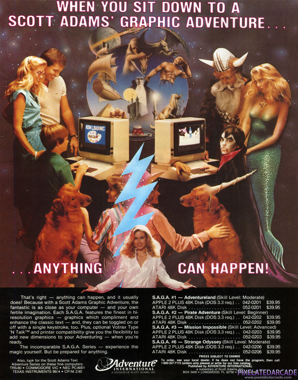 Adventureland Advertisement: Adventure International December 1982 magazine ad