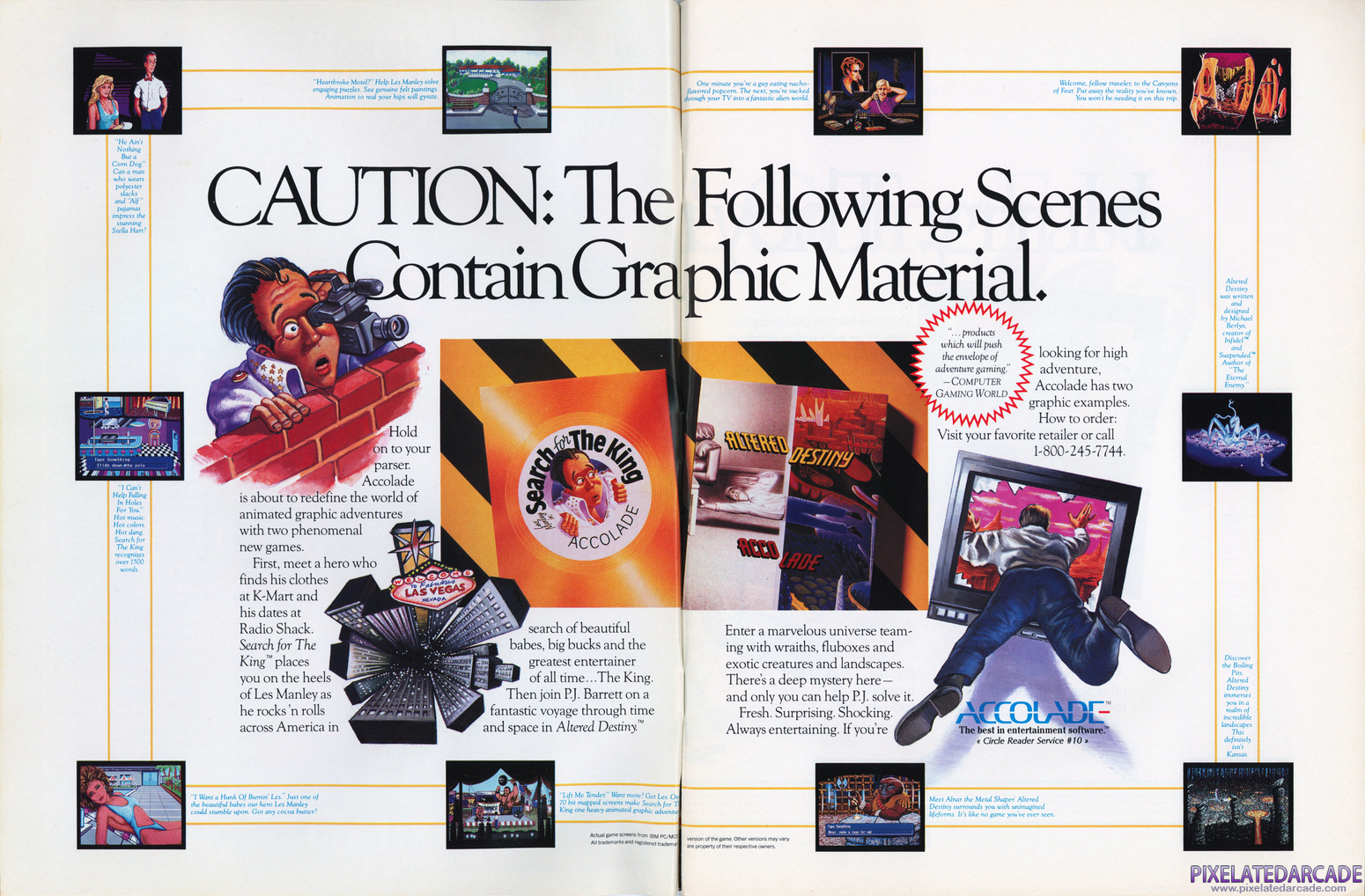 Altered Destiny Advertisement: Accolade December 1990 magazine ad