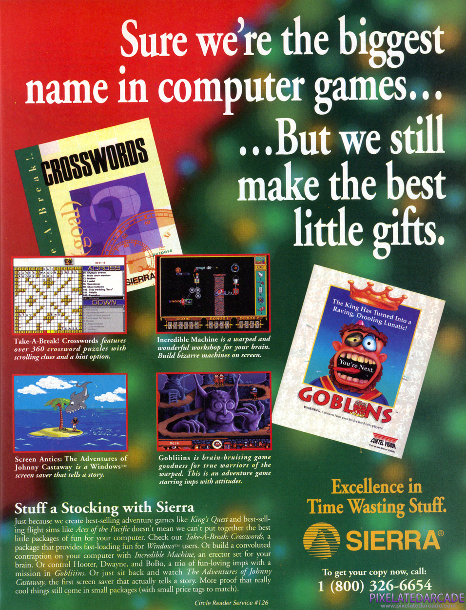 Gobliiins Advertisement: Sierra November 1992 magazine ad