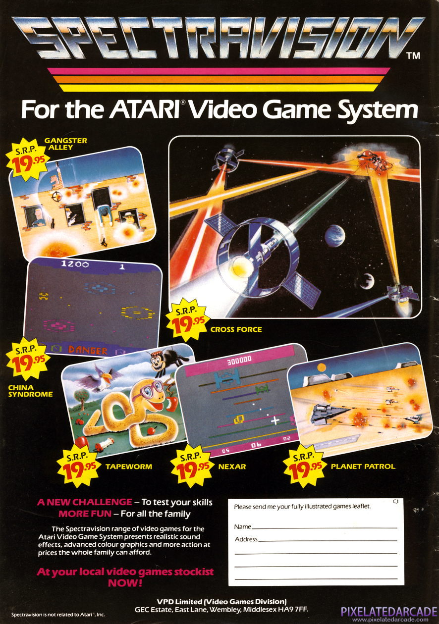 The Challenge of...NEXAR Advertisement: Spectravision March 1983 magazine ad