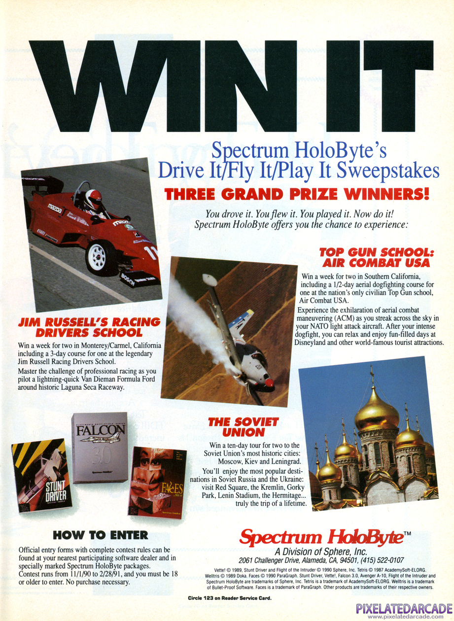 Faces ...tris III Advertisement: Spectrum Holobyte December 1990 magazine ad