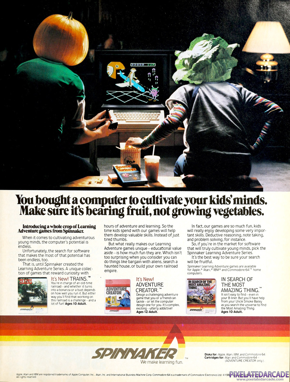 In Search of the Most Amazing Thing Advertisement: Spinnaker June 1984 magazine ad