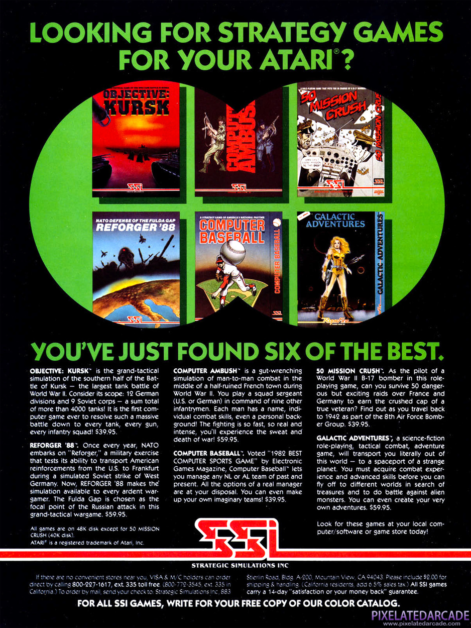 Computer Ambush Advertisement: SSI October 1984 magazine ad