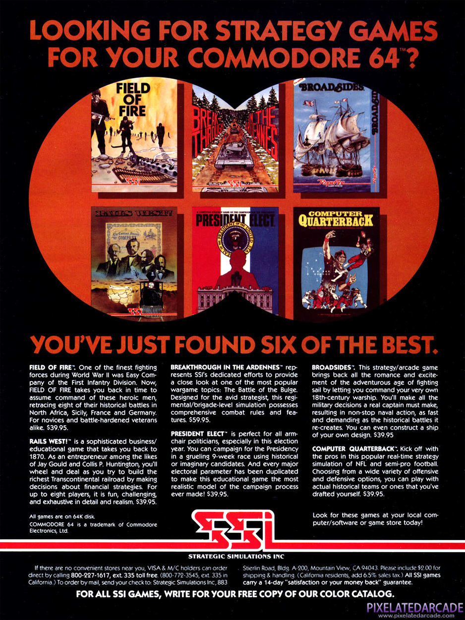 Breakthrough in the Ardennes Advertisement: SSI October 1984 magazine ad