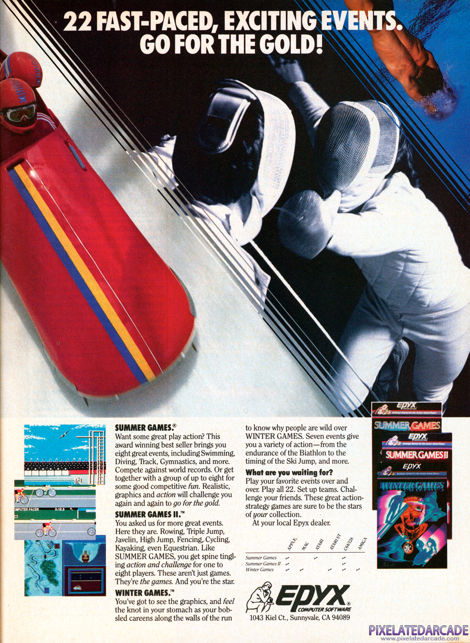  Advertisement: Epyx May 1986 magazine ad