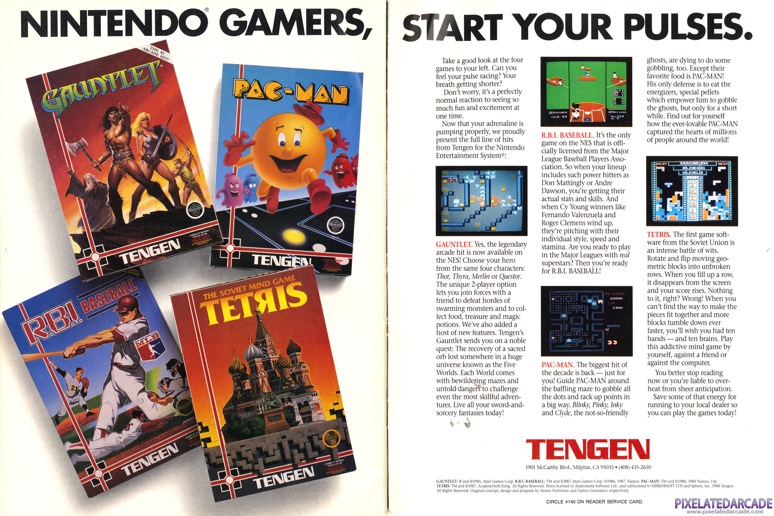 Tetris Advertisement: Tengen Inc. April 1989 magazine ad