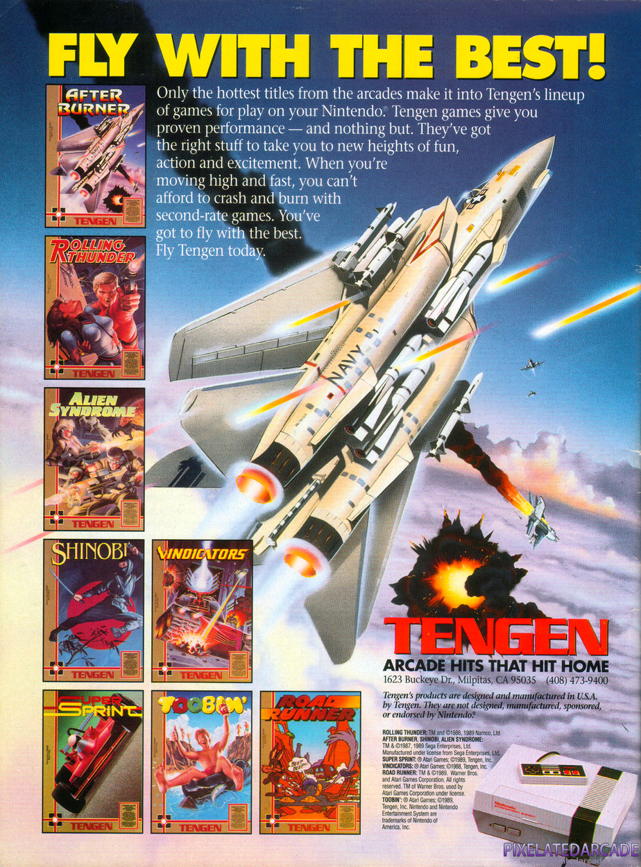 Super Sprint Advertisement: Tengen Inc. March 1990 magazine ad