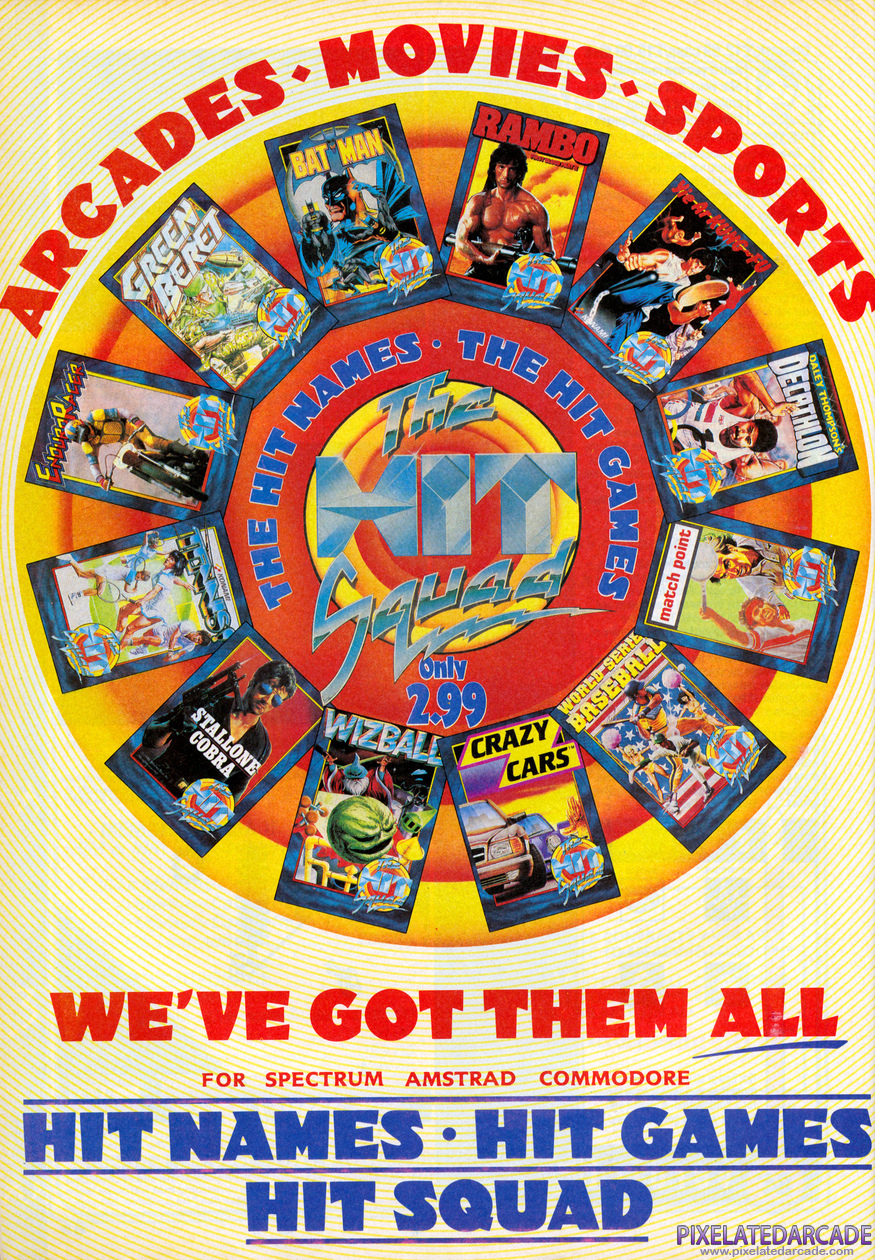 Rush'n Attack Advertisement: The Hit Squad October 1989 magazine ad