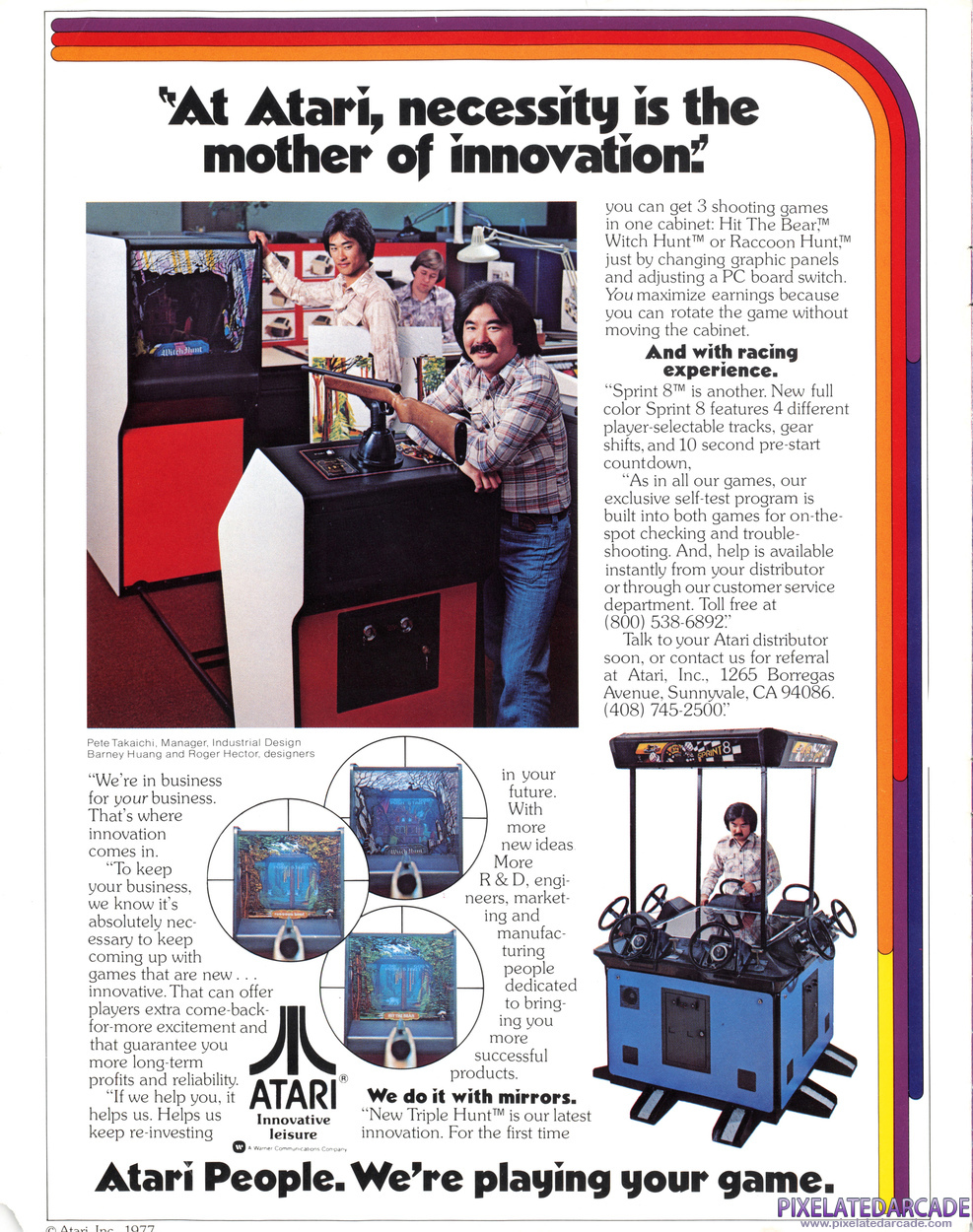 Triple Hunt Advertisement: Atari May 1977 magazine ad
